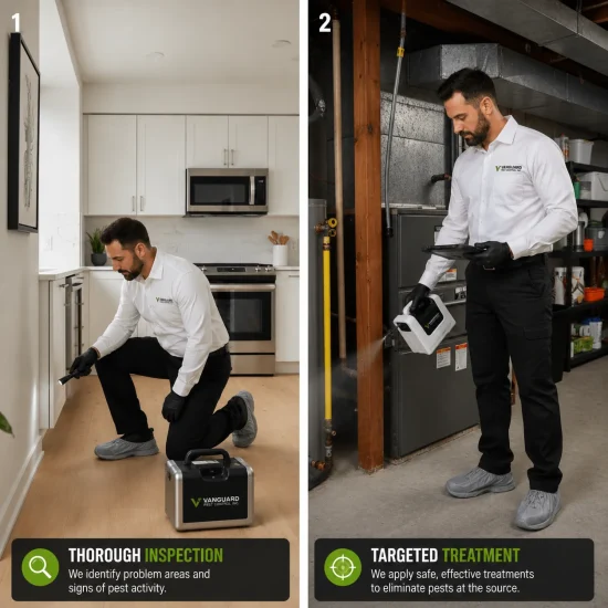Residential pest control technician treating home in GTA