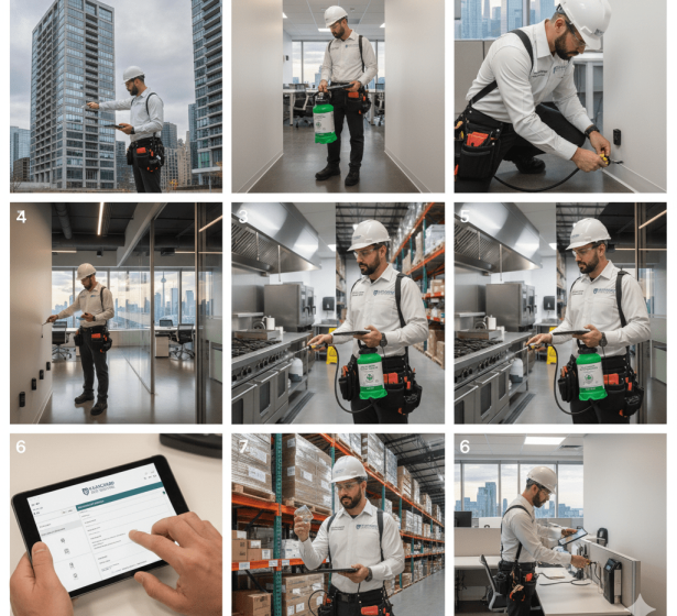 Step-by-step commercial pest control process by licensed GTA technicians
