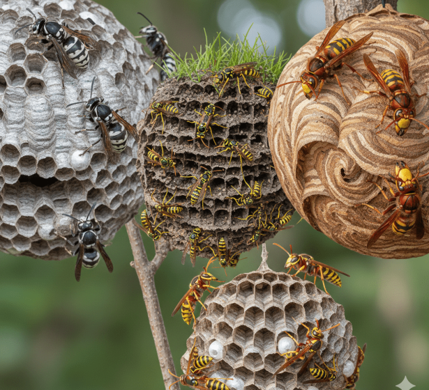 Common wasp species and nests handled by GTA pest control